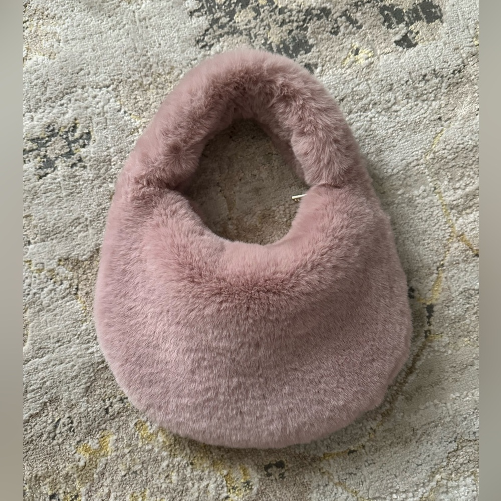 LAMARQUE Faux Fur Hobo Bag - New